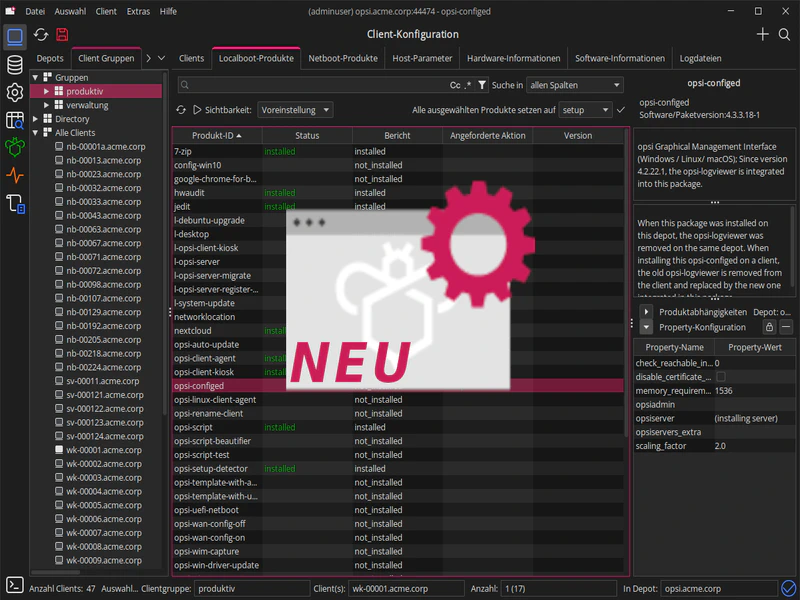 opsi-configed 4.3.6: Ein großer Schritt nach vorn