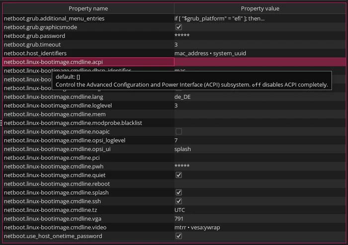 netboot-Konfiguration in opsi-configed